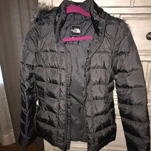 New north face Down jacket with fur hood